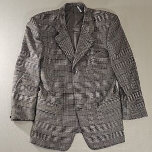 Valentino Classic Checkered Blazer in Black and Gray
